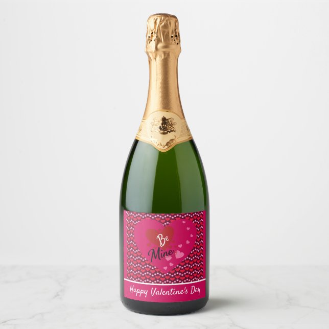 Étiquettes Pour Bouteilles De Vin Mousseux Saint Valentin personnalisé (Devant)