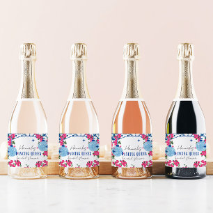 Étiquettes Pour Bouteilles De Vin Mousseux Santorin Musical Bougainvillea nuptiale