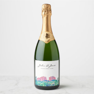 Étiquettes Pour Bouteilles De Vin Mousseux Sedona Arizona Mariage personnalisé