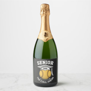 Étiquettes Pour Bouteilles De Vin Mousseux Senior The Final Inning 2026 Softball Graduation