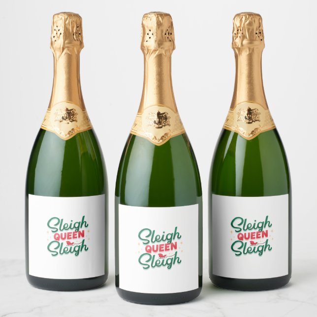 Étiquettes Pour Bouteilles De Vin Mousseux Sleigh queen sleigh (Bouteilles)