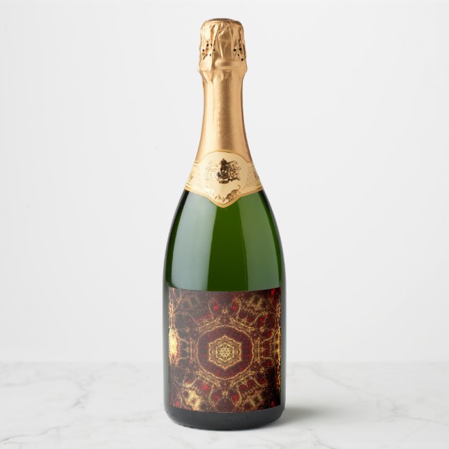 Étiquettes Pour Bouteilles De Vin Mousseux Tapis oriental (Devant)