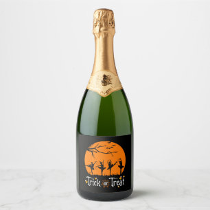 Étiquettes Pour Bouteilles De Vin Mousseux Trick ou Treat Halloween