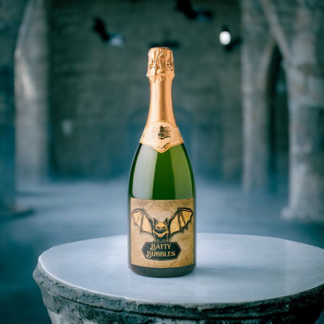 Étiquettes Pour Bouteilles De Vin Mousseux Vampire batte vin étiquettes (Créateur téléchargé)