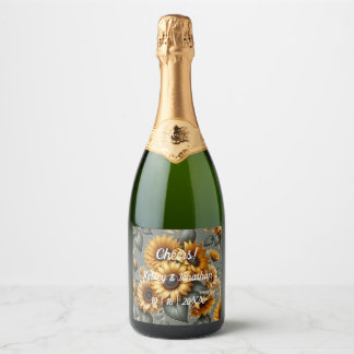 Étiquettes Pour Bouteilles De Vin Mousseux Vigne florale
