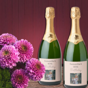 Étiquettes Pour Bouteilles De Vin Mousseux Vin de la perfection 40e anniversaire