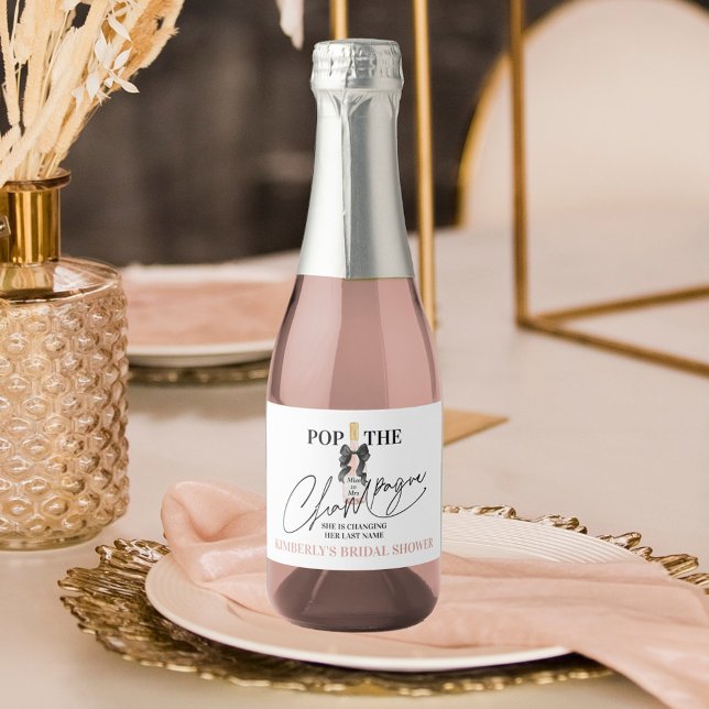 Étiquettes Pour Bouteilles De Vin Mousseux Vin mousseux rosé Mini vin mousseux pour la fête d (Créateur téléchargé)
