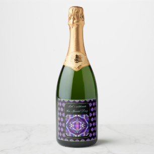 Étiquettes Pour Bouteilles De Vin Mousseux Violet W3