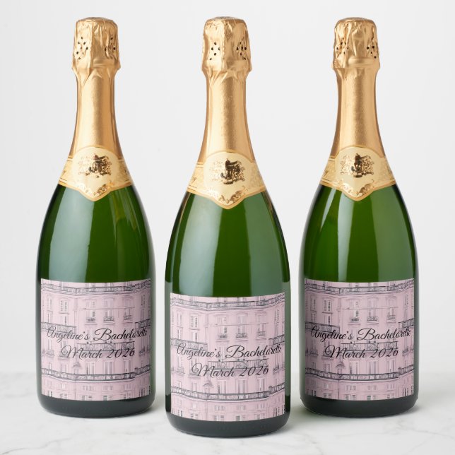 Étiquettes Pour Bouteilles De Vin Mousseux Weekend a Paris (Bouteilles)