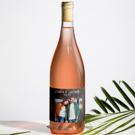 Étiquettes Pour Bouteilles De Vin Mousseux Western Rustic Mariage photo