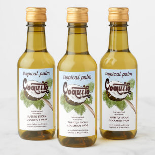 Étiquettes Pour Bouteilles De Vin Palmiers à coco Coquito