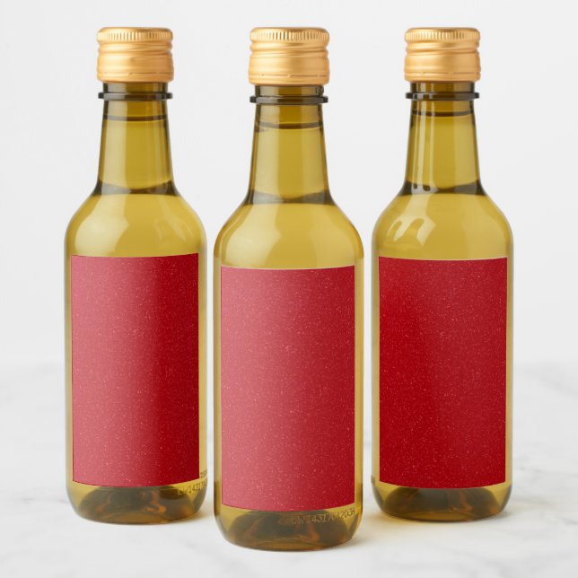 Étiquettes Pour Bouteilles De Vin Parties scintillant rouge tomate personnalisée Loo (Bouteilles)