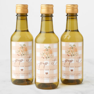 Étiquettes Pour Bouteilles De Vin Peach En vichy Fall Citrouille Pop It When She Pop