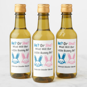 Étiquettes Pour Bouteilles De Vin Petit Bunny Gender Reveal