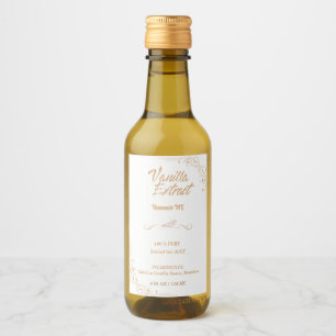 Étiquettes Pour Bouteilles De Vin Rectangle d'extraction de vanille personnalisé mai