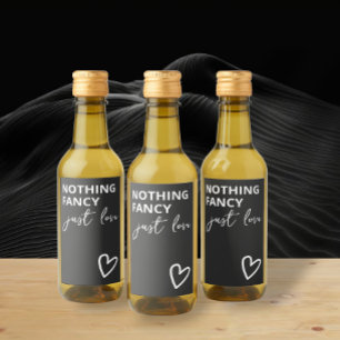 Étiquettes Pour Bouteilles De Vin Rien De fantaisie Juste Amour Minimaliste Mariage