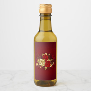 Étiquettes Pour Bouteilles De Vin Trois Roses de bijoux