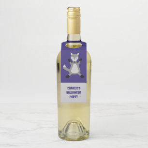 Étiquettes Pour Bouteilles Déplaisant mignon Wolf Halloween personnalisé