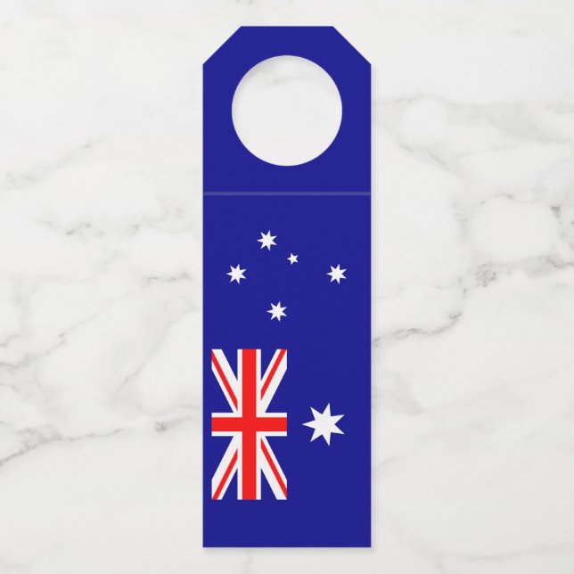 Étiquettes Pour Bouteilles Drapeau australien patriotique (Devant)