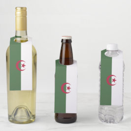 Étiquettes Pour Bouteilles Drapeau de l'Algérie