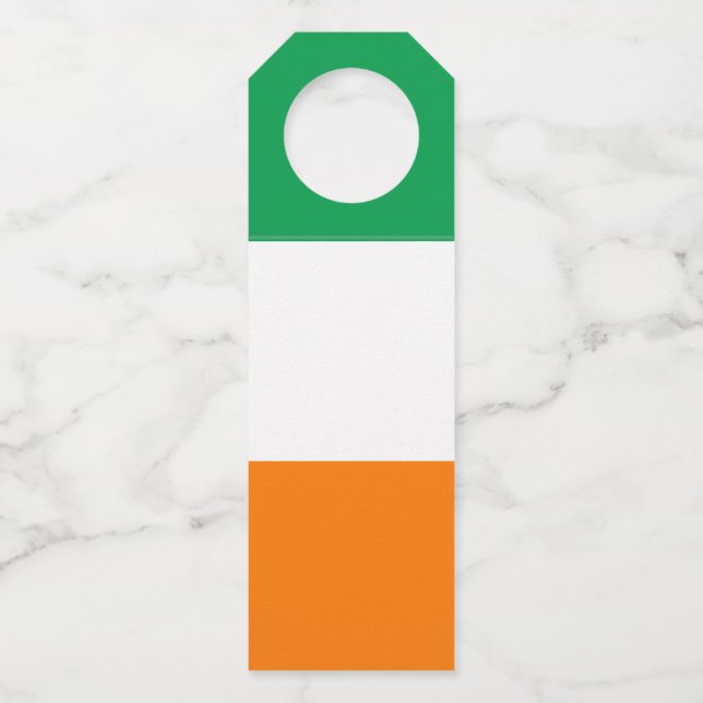 Étiquettes Pour Bouteilles Drapeau de l'Irlande (Devant)