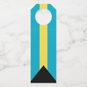 Étiquettes Pour Bouteilles Drapeau des Bahamas
