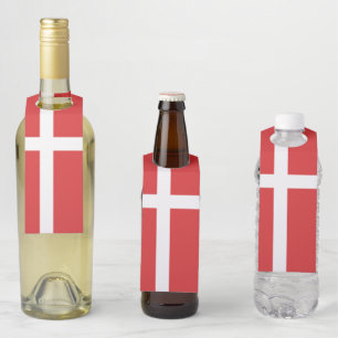 Étiquettes Pour Bouteilles Drapeau du Danemark