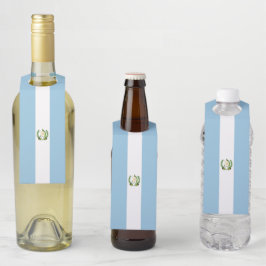 Étiquettes Pour Bouteilles Drapeau du Guatemala