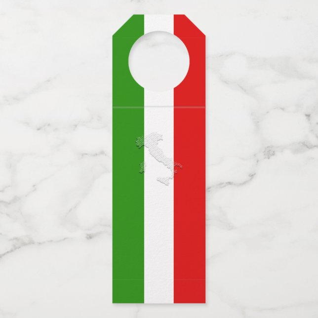 Étiquettes Pour Bouteilles Drapeau italien (Devant)