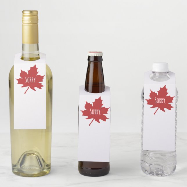 Étiquettes Pour Bouteilles Drôle Canadien (En situation)