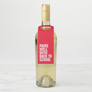 Étiquettes Pour Bouteilles Drôle retour à l'école professeur vin