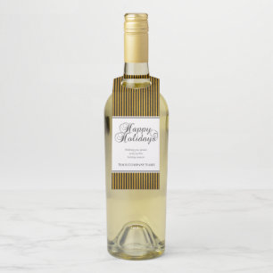 Étiquettes Pour Bouteilles Élégante entreprise Gold Stried