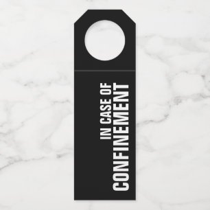 Étiquettes Pour Bouteilles EN COQUE DE CONFINEMENT sur noir