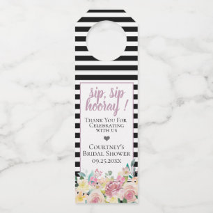 Étiquettes Pour Bouteilles Floral Dusty Rose