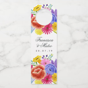 Étiquettes Pour Bouteilles Floral espagnol Mariage Fiesta