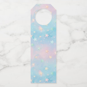 Étiquettes Pour Bouteilles Fond étoilé dégradé bleu-rose