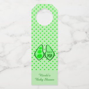 Étiquettes Pour Bouteilles Futur Maman Baby Shower Pois Vert
