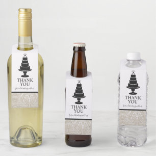 Étiquettes Pour Bouteilles Gâteau mariage