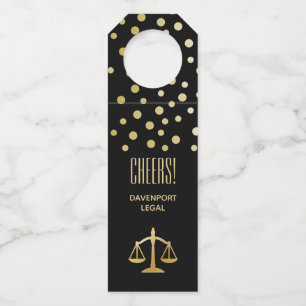 Étiquettes Pour Bouteilles Golden Scales of Justice Law Theme