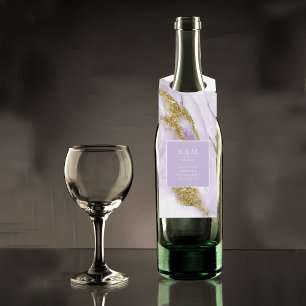 Étiquettes Pour Bouteilles ID Abstrait Lavande d'encre Lux990