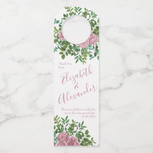 Étiquettes Pour Bouteilles Jardin de roses roses mariage de printemps
