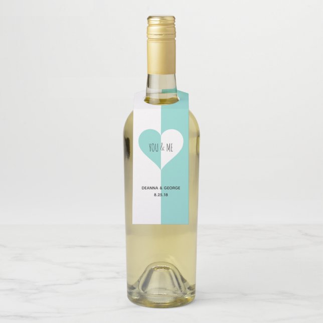 Étiquettes Pour Bouteilles JEUNE MARIÉE et Co vous et moi cintres de (Sur bouteille)