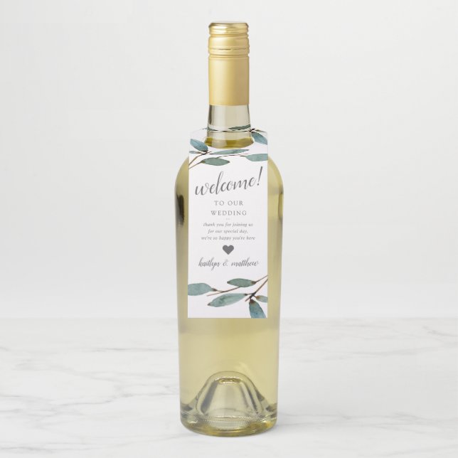 Étiquettes Pour Bouteilles La collection de mariages Botanical Bliss (Sur bouteille)