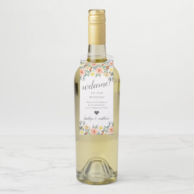 Étiquettes Pour Bouteilles La collection de Mariages Spring Blossoms (Sur bouteille)