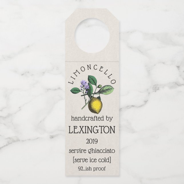 Étiquettes Pour Bouteilles Limoncello (Devant)