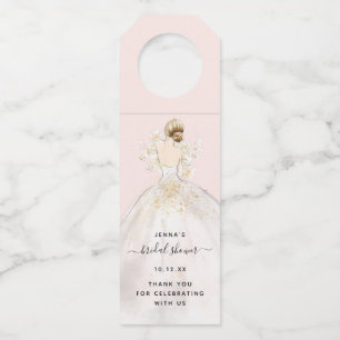 Étiquettes Pour Bouteilles Magnolia Illustré Fête des mariées de mariée boute