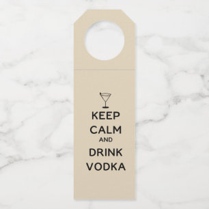 Étiquettes Pour Bouteilles Maintenez vodka calme et de boissons