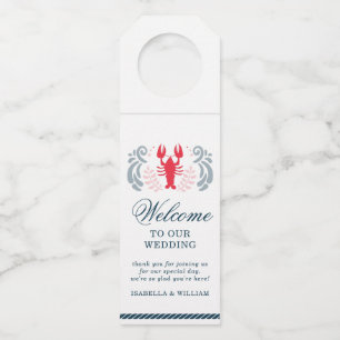 Étiquettes Pour Bouteilles Mariage de bienvenue nautique moderne