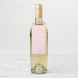 Étiquettes Pour Bouteilles Mariage de destination rose moderne