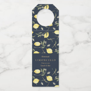 Étiquettes Pour Bouteilles Mariage Événementiel Citrons Noirs Modernes Limonc